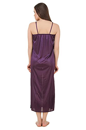 Image of Fasense Women's Satin Maxi Casual Regular Nightgown