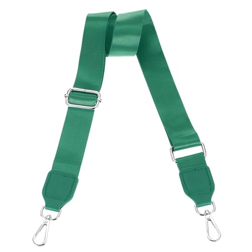 Image of uxcell Wide Shoulder Strap, 3.8cm Adjustable Purse Strap Replacement Crossbody Strap for Shoulder Bag Handbag, Green, Silver Square Mouth Buckle