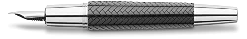 Image of Faber-Castell Fountain Pen E-Motion Resin Parquet Black Medium (#148240)
