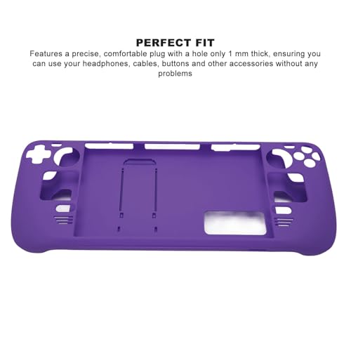 VBESTLIFE Funda con Función Atril para Steam Deck, Funda Protectora con Soporte para PC a Prueba de Golpes y Agarre Ergonómico Compatible con Dispositivos Portátiles Steam Deck (morado oscuro) - imagen 5