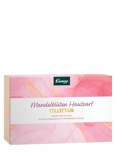 Kneipp Geschenkset Mandelblüten Hautzart Collection - ausgewählte Mandelöl & Mandelblüten Bestseller: Duschbalsam, Pflegeölbad, Creme-Öl-Peeling, sensitiv Körpermilch & Handcreme - ideales Geschenk