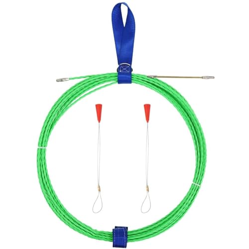 通線ワイヤー 全長10m・線径4.5mm 配線工具 スチールジョイントワイヤー ロープ通し器 電線通し 入線専用 リード線付き DIY作業用