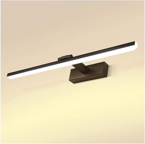 Wall Lamp Mirror Lamp Mirror Front Light - Black Adjustable Lamp Head LED Corridor Aisle Dressing Table Wardrobe Mural Makeup Fill Light Bath(Warm Light,50cm)