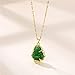 Laughing Buddha Necklace Good Luck Pendant 18K Gold Plated Chain Chalcedony Amulet Necklace