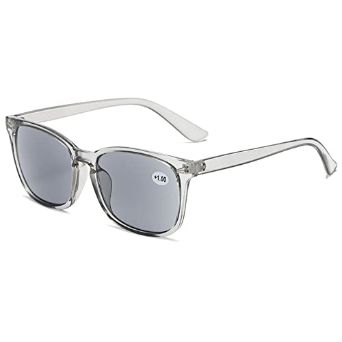 MAGIMODAC Womens Mens Reading Glasses Sunglasses Readers UV400 Protection Transparent Grey 1.5+ - Image 2