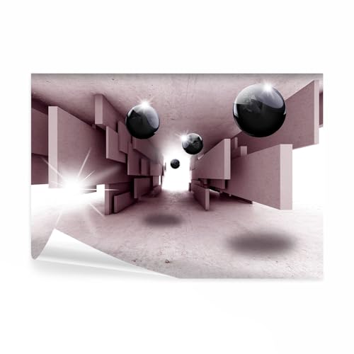 decomonkey Fotomural autoadhesivo con efecto 3D abstracción 147x105 cm Papel pintado autoadhesivo Papel pintado fotográfico adhesivo Esferas modernas