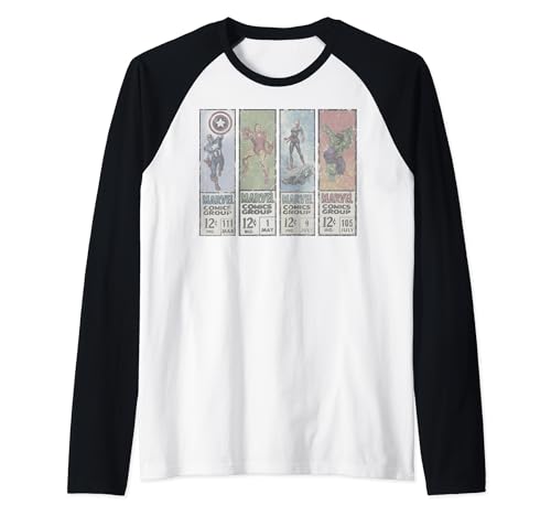 Marvel Comics Original Panels tee-shirt baseball retro vintage à manches raglan