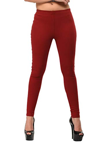 Image of Frenchtrendz Women's Slim Fit Mid Rise Stretchable Cotton Modal Spandex Jegging Pull On