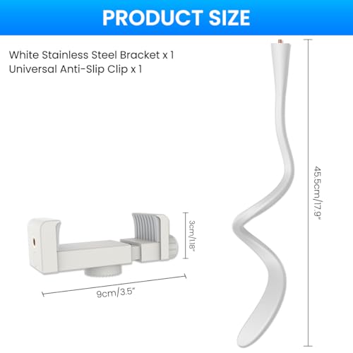 Image of ZORBES Baby Monitor Mount for Infant Optics DXR-8 /DXR-8 Pro, Flexible Clip | Flexible Arm, Secure Clip, Reduced Desk Clutter, Firm Construction, DXR-8 Fit, Check Compatibility Before Use