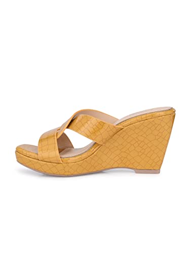 Image of Delize Light - vegan leather cross strap wedge heel sandals 2500