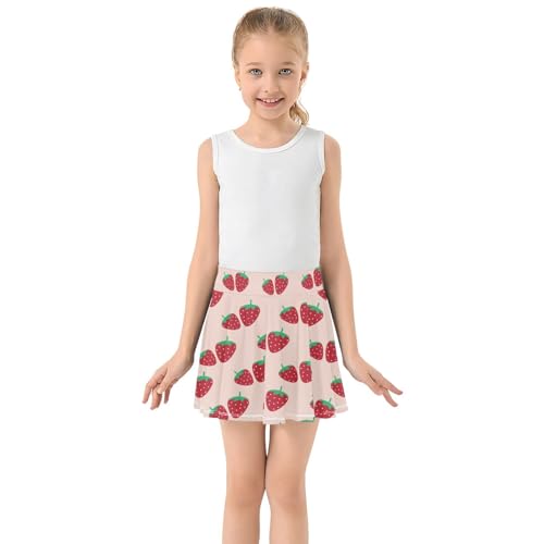 Girls Athletic Skirt with Pockets for 3-12Y Kids Golf Running Skort3