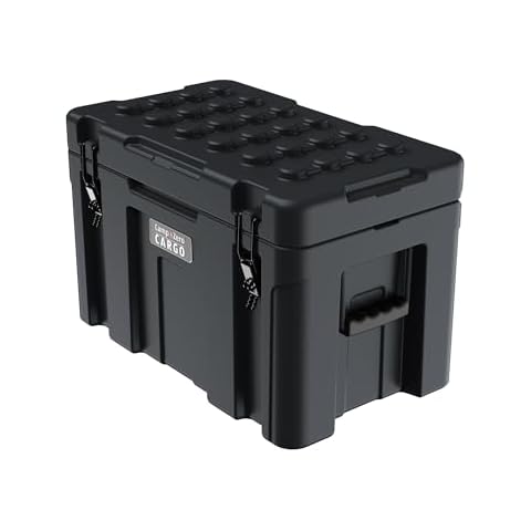 CAMP-ZERO Premium 78L Cargo & Equipment Storage Case with Coated Stainless Steel Latching and Locking System (Black) Cover