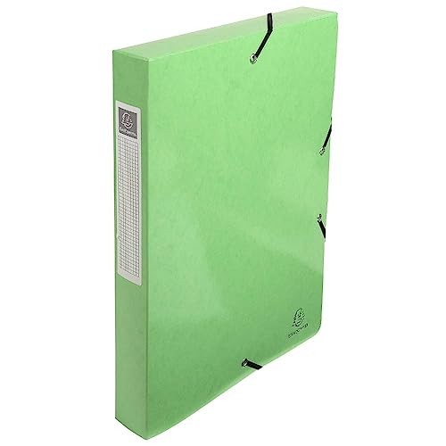 Exacompta - Réf. 59923E - 1 boite de classement avec élastiques IDERAMA - en carte lustrée 600g/m2 - Dos 4 cm - dimensions 25 x 33 cm - pour documents A4 -...