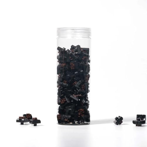 Image of Keychron Milk POM Low-Profile Brown Switches 110pcs - Pre-Lubed Tactile Mechanical Keyboard Switch Set, Smooth & Durable Full POM Housing & Stem, 47gf Actuation Force, Hot-Swap, Dustproof Wall