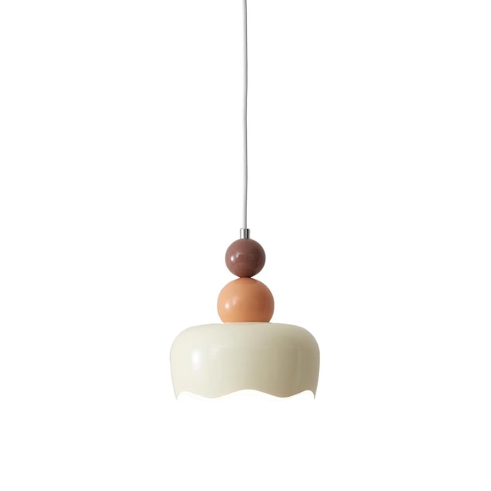 Lámpara colgante japonesa rústica crema para crear ambientes zen en el salón