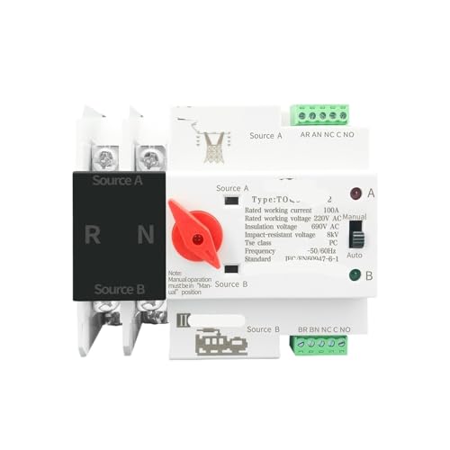 Sélecteur 2P 220V 125A pour sécuriser l'alimentation du groupe électrogène