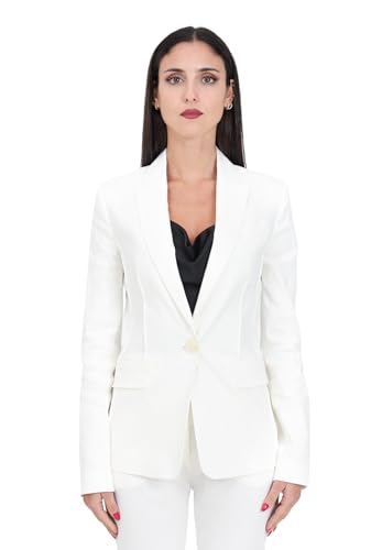 Pinko Pinko GHERA Giacca Lino Stretch con Bottone Effetto Madreperla