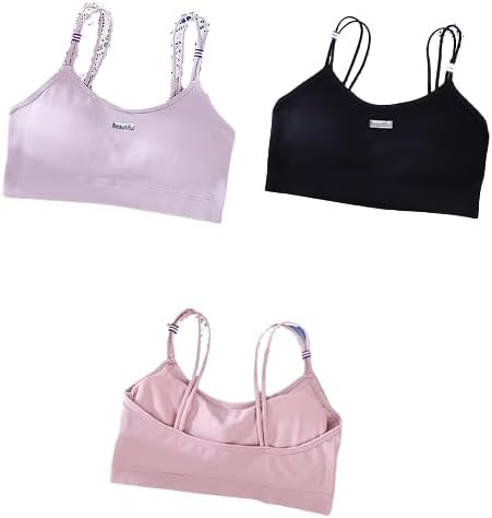 Women Cotton Padded Bralettes Bra Sports Bra Women Bra - Girls Bra Fashionable Lifestyle, Free Size (Pack of 3), Size (28-34).