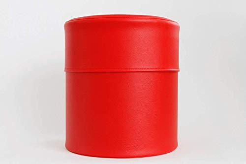 【TEES FACTORY】生活感ゼロ ゴミ箱に見えないゴミ箱 Mサイズ レッド 《pinoco》12l 袋が見えない 抗菌機能 蓋なし 軽量 リビング 洗面所 寝室 車 おしゃれ インテリア 収納ボックス 国産素材 PVCレザー 撥水 防汚 ギフト プレ