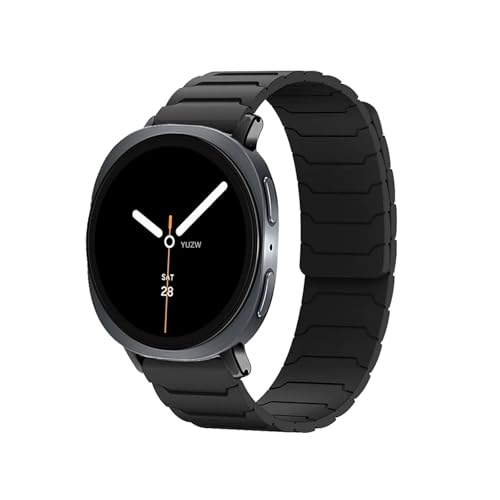 [PLYYQZM] Sam su ng �ɍ��� Galaxy Watch 8 44mm 40mm�p�V���R�����[�v�o���h�A,Watch8 �ɍ��� Classic 46mm�u���X���b�g�p�����p�X�|�[�c���X�g�o���h�ɓK�p(Black,For Watch 8Cla