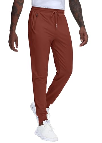 JWM Regular/Tall Mens Athletic Joggers Pants Long Inseam Tapered Sweatpant Workout Running Gym Training with 3 Zipper Pockets