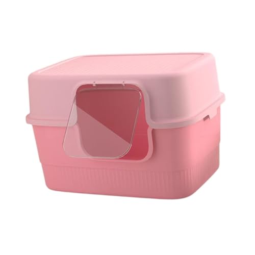 Caja de arena para gatos cerrada ligera para animales pequeños y mascotas 2