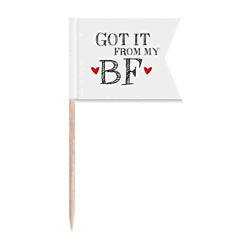 Plaque de cure-dents Saint Valentin déclaration d'amour GF Got It From My BF