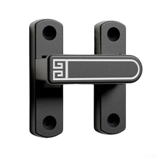 Dörrlås, justerbart ladugårdslås 90/180 graders glidning, zinklegering ingen borrbult stift spänne badrum