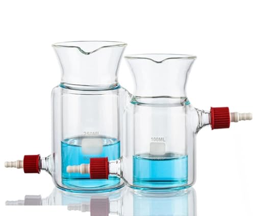 Jacketed Reactor photocatalytic Reactor Double-Layer jacketed Drainage Port Beaker (500ml)