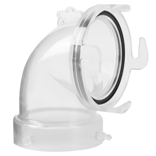 Image of 90 Clearview RV Sewer Hose Adapter with 3 inch Bay Lug | RV Clear Sewer Hose Fitting for Camper, Durable & Leak-Proof Connection