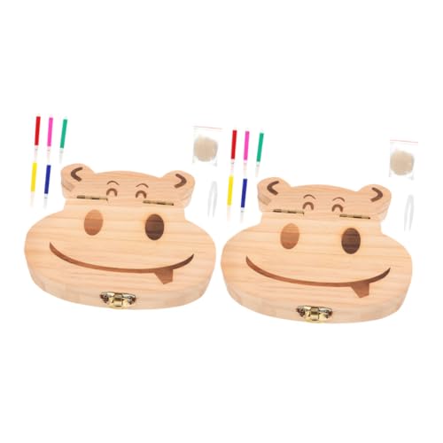 ERINGOGO 2 Juegos caja de de leche protector de contenedor de para recuerdo del porta de bebé porta perdidos para Madera Beige