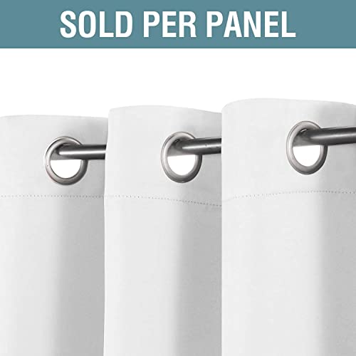 Image of H.VERSAILTEX White Window Curtains 63 Inch Length Thermal Insulated Window Treatment Panel for Living Room Grommet Curtain Drape for Bedroom (1 Panel), 52 inch W x 63 inch L