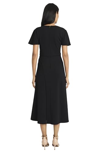 Maggy London Women's Elegant Midi Flutter Sleeves-V-Neck A-line Silhouette-Versatile Cocktail Dress3