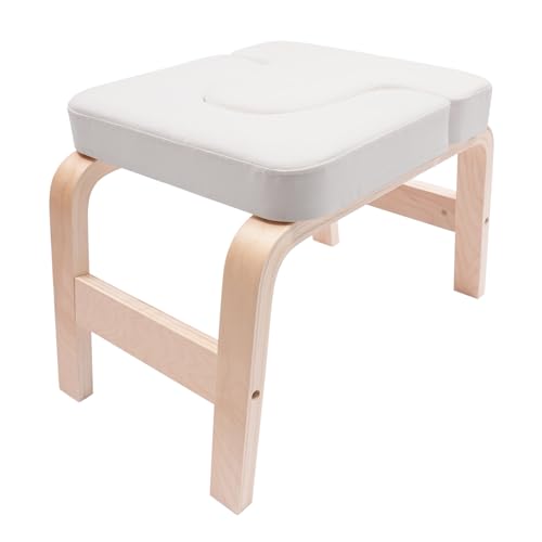 WINZING Yoga Kopfstandhocker & Inversion Bank Classic White | Simply and Safely Reverse Your Yoga | Fitnessgerät für Entspannung & Rückentraining | Rutschfester