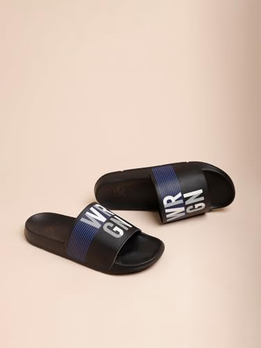 Image of WROGN Men's Anti-slip Sliders | Lightweight EVA Sole | Foam Padded Comfort