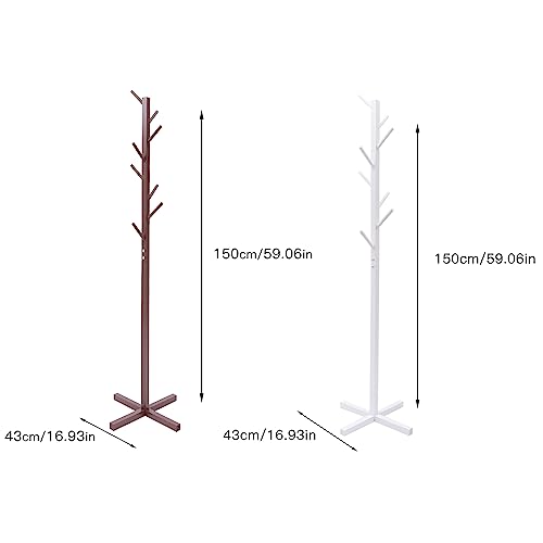 Perchero de madera noble con forma de árbol moderno y acabado premium para dormitorio 3