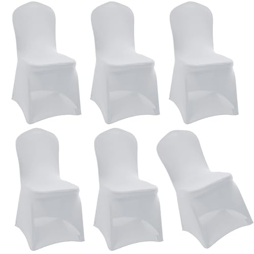 Msioytog Funda elástica de poliéster para Silla, Resistente, Lavable a máquina, en Color sólido, Antideslizante, para Oficina en casa