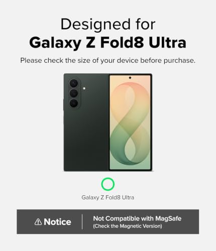 Image of Ringke Fusion for Samsung Galaxy Z Fold 8 Ultra Case Back Cover | Clear Transparent, Shockproof, Air Pocket, Hard Back, Flexible TPU Bumper, Precise Cutouts, Original Form