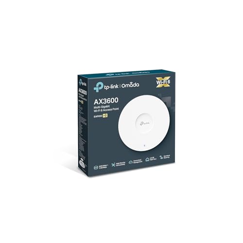 Image of TP-Link Omada WiFi 6 High Density Wireless Access Point - AX3600 Dual Band, 2.5G Port, PoE+ or DC Powered, DC Adapter Included, 5yr Warranty, 8 Spatial Streams, Business WiFi Experience(EAP660 HD)