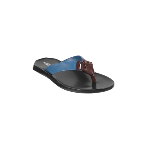 Image of Mochi Men Leather Dual-Tone Slip-On Casual Slippers (16-998)