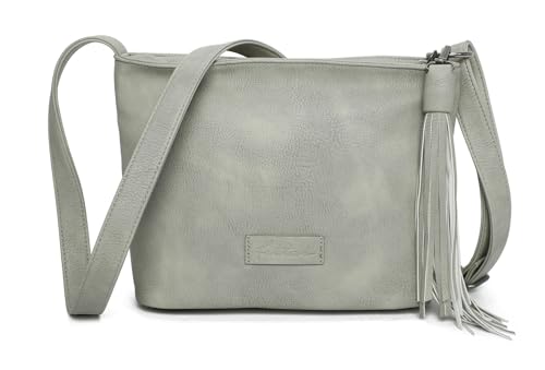 Sac à bandoulière Fritzi Lipstick 04 Cross Radix 484 Pebbles en simili gris grainé