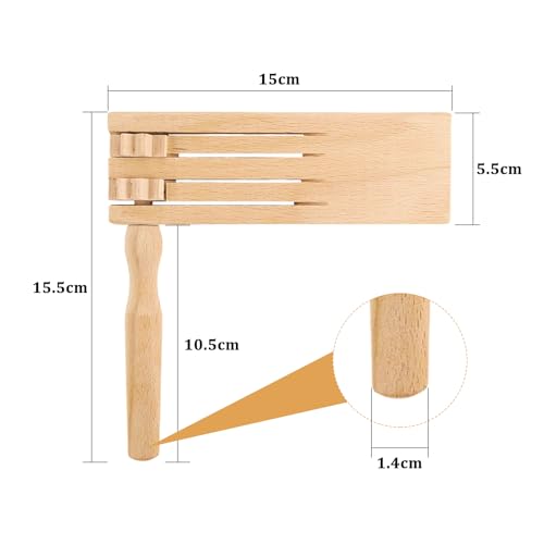 2 Stück Holzratsche Geräusche Maker Holz Rassel Ratsche für Kinder Spinning Doppel Ratsche Holz Musikinstrumente für Kinder Parteien Feiern Spiele Partys Sportveranstaltungen