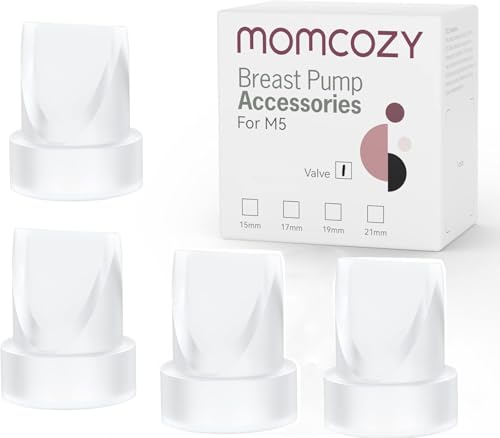 Image of Momcozy M5 Duckbill Valves. Original M5 Breast Pump Replacement Accessories, 4 PCS