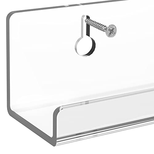 Ulendis 12 Pack Vinyl Record Shelf Wall Mount, Clear Acrylic Album Record Holder For Display Daily Listening, Floating Shelves With Installation Hardware And Tools #TOP3