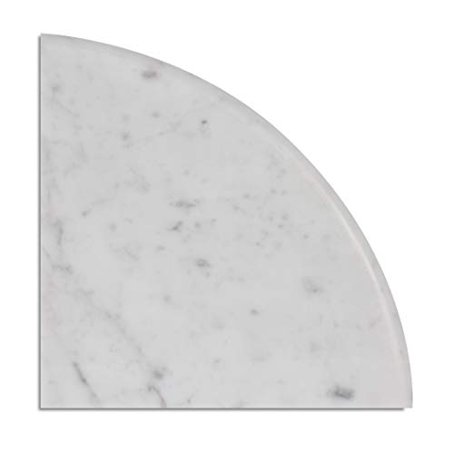 Simple Tile - Genuine Marble Corner Shelf for Bathroom Shower Wall, 9"X9"X5/8", Both Sides Polished (CWMT9SHELF - Carrara White) by Simple Tile - Used condition - US$22.21