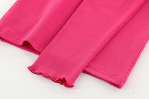 Image of Girls Lettuce Edge Trim Mock Neck Long Sleeve Slim Fit T-Shirt Tops Lightweight Knit Tee