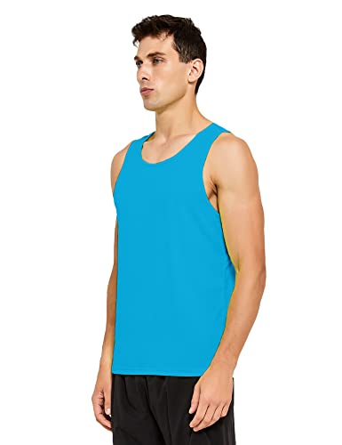 Image of DEMOZU Men's Neon Running Athletic Workout Tank Top Quick Dry Swim Beach Pool Gym Tank Top Sleeveless Muscle Shirts