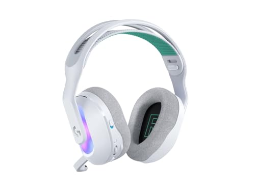 Image of Logitech G G522 LIGHTSPEED Wireless Gaming Headset, LIGHTSYNC RGB, Full Bandwidth Mic & Advanced Synchronized Audio, Triple Connectivity - LIGHTSPEED, Bluetooth, USB-A to USB-C for PC-White