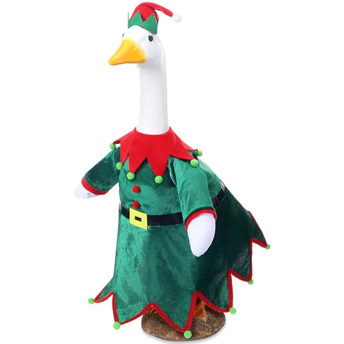 Cutecrop Christmas Goose Outfit Clothes for 23" High Cement or
