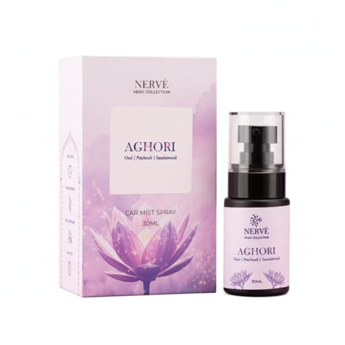Image of Keydroid Nerve Mindful Fragrances 30ml | Aghori Fragrance | Car Mist Aroma Spray | Car Perfume with Hanging Air Freshener | Aromachology based | Long-Lasting, Anti-Odour | Natural Scent